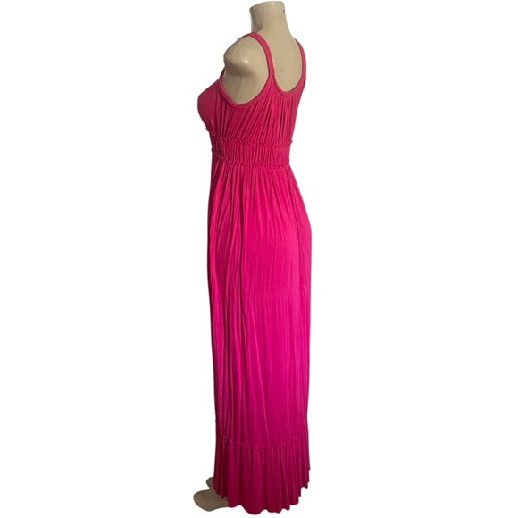 Spense Braided Strap Maxi Dress Flowy Smocked Waist Stretch Summer Dress Size S - Picture 6 of 7